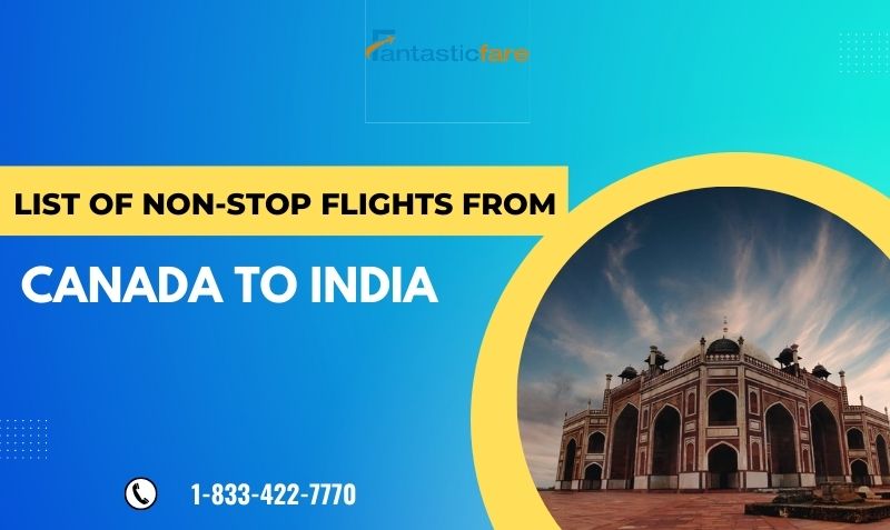 List of non-stop flights from Canada to India